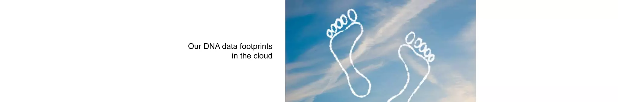 Our DNA data footprints
in the cloud
 