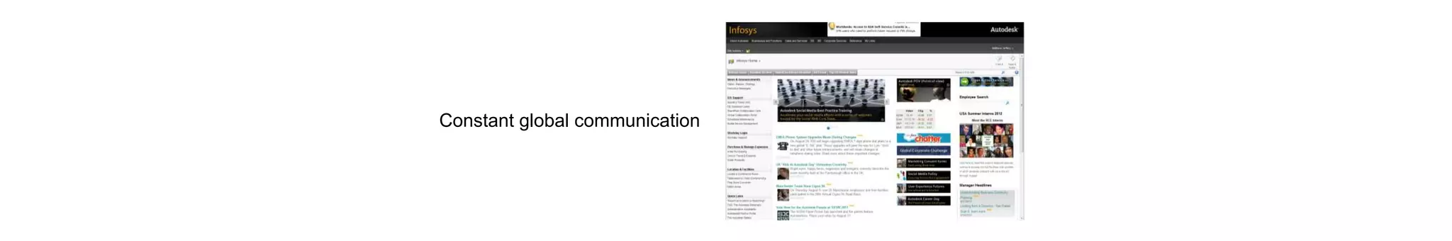 Constant global communication
 