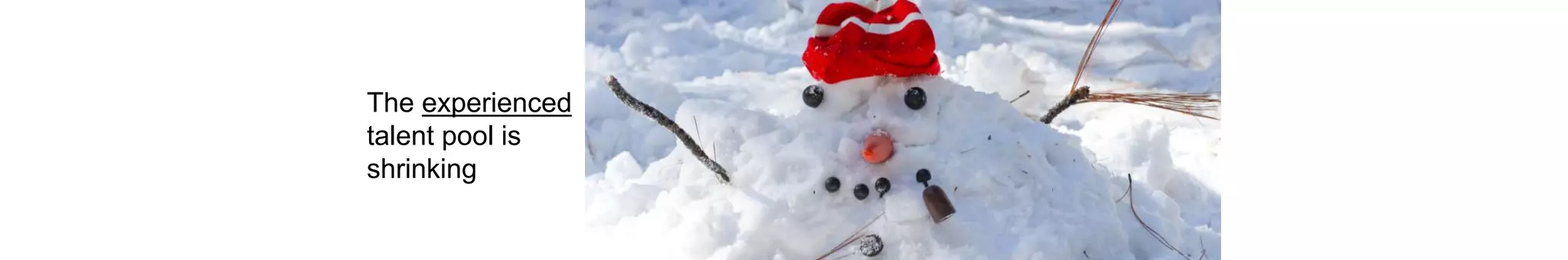 The experienced
talent pool is
shrinking
 