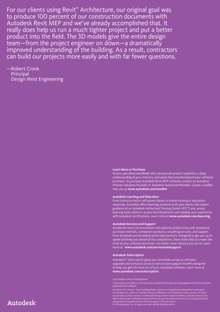 Autodesk revit MEP performance by design | PDF