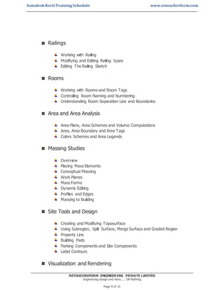 Revit Training.pdf Autodesk REVIT Training Schedule | PDF