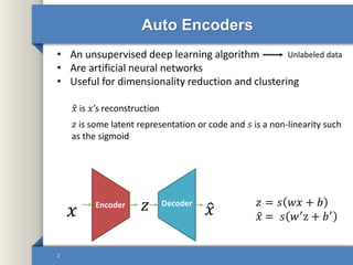Autoencoders in Deep Learning | PPT