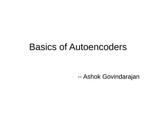 Autoencoders | PPT