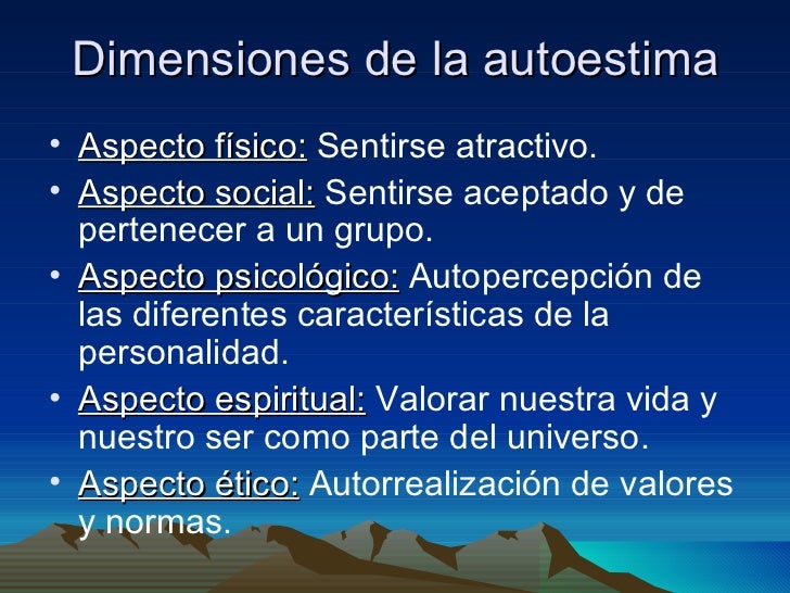 Resultado de imagen para dimensiones del autoestima