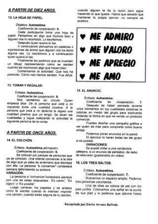 Dinámicas sobre la Autoestima