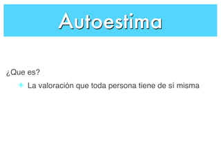 Autoestima