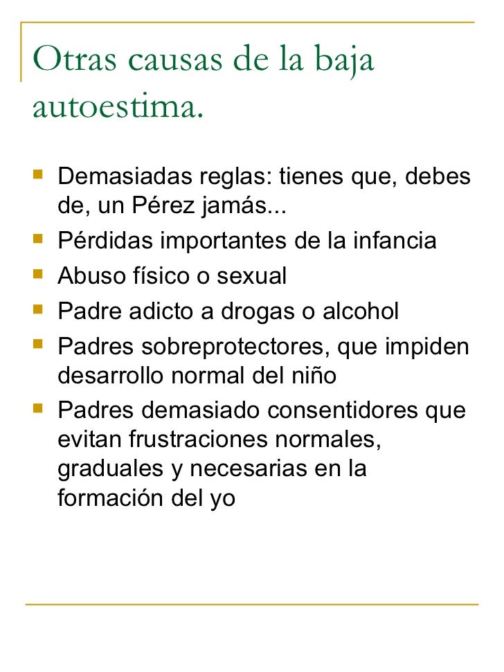 Resultado de imagen de causas de la baja autoestima
