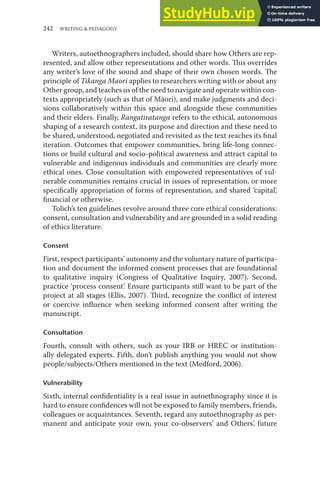 Autoethnographic Writing Inside And Outside The Academy And Ethics | PDF
