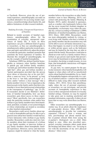Autoethnography And Family Research | PDF