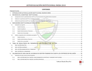 Autoevaluación Institución Educativa Buenos aires 2010