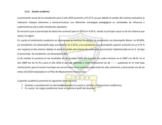 Autoevaluación Institución Educativa Buenos aires 2010