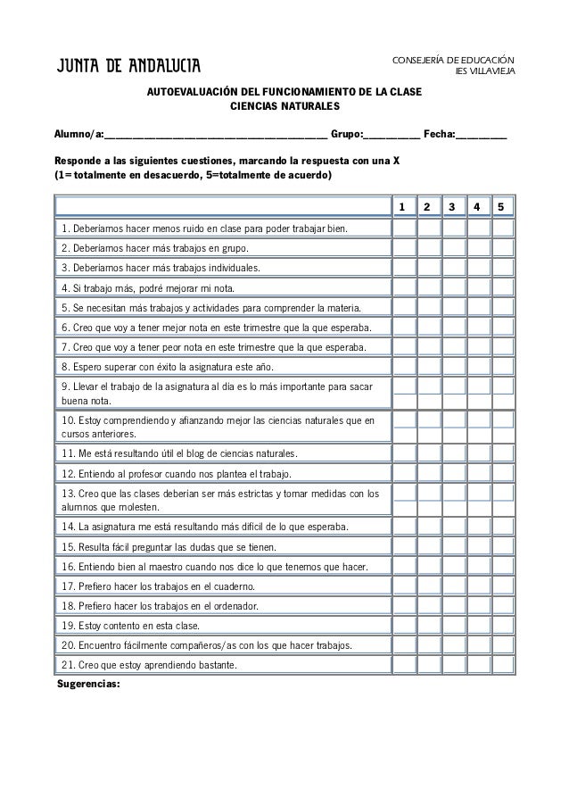 Autoevaluacion grupo