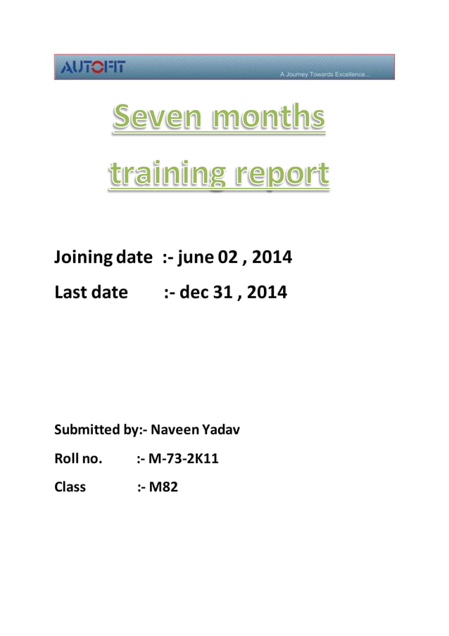 Autofit pvt ltd report | DOCX