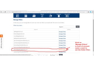 Autoforward mails to specific folder in webmail