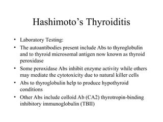 Testing Hashimoto Recent advances in Diagnosis of Autoimmune Disorders | PPT