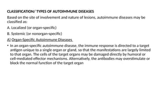 Comprehensive Overview of Autoimmune Diseases and Mechanisms | PPTX