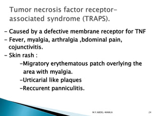 Tnf Drug Rash Autoinflammation &skin disorders by yousry abdel mawla | PPTX