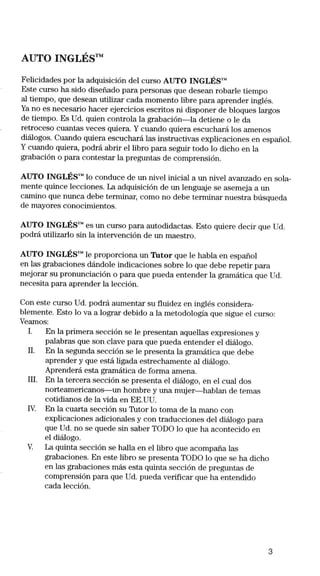 Autoingles on the road.guía