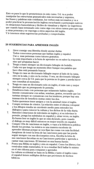 Autoingles on the road.guía