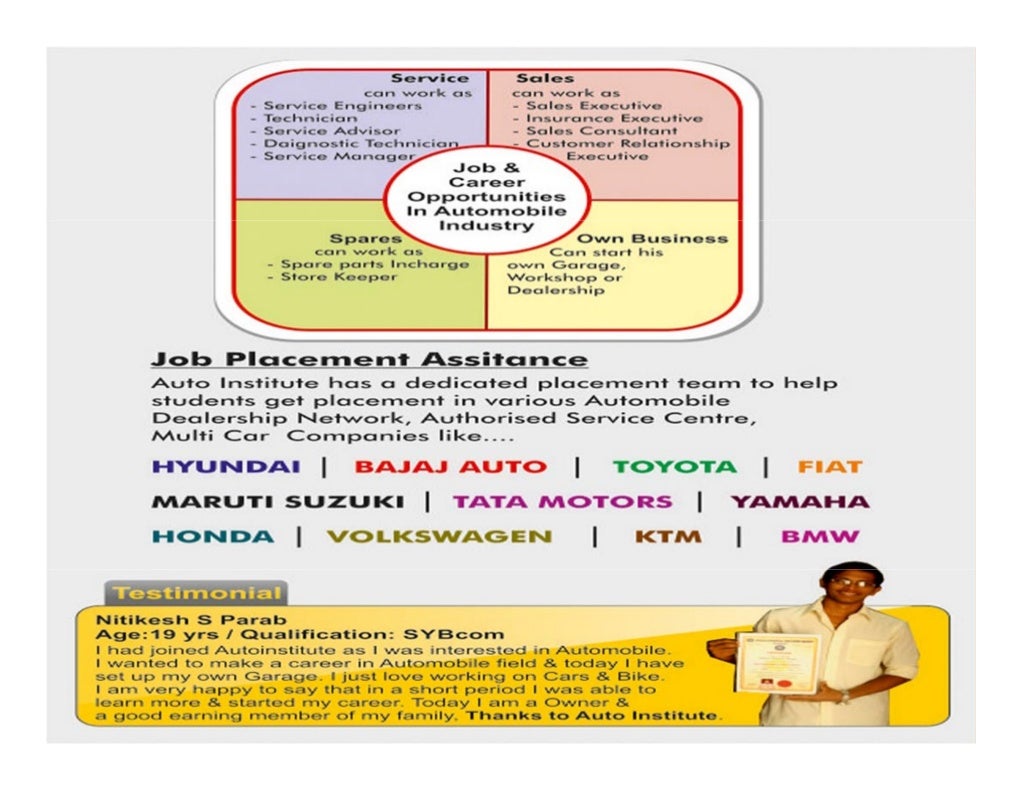 AutoInstitute Diploma in Automobile Engineering & Certificate Course in