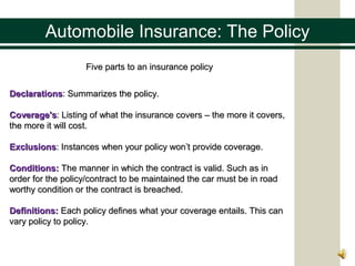 Auto insurance narrated show