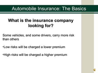 Auto insurance narrated show