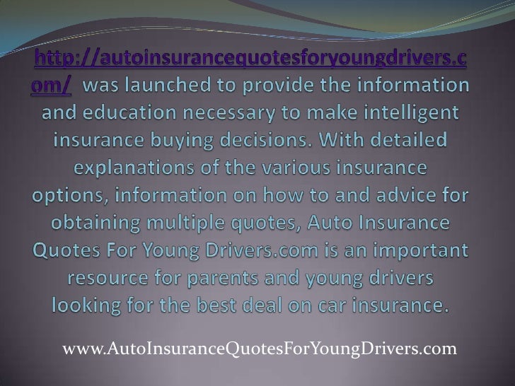 Auto insurance quotes for young drivers