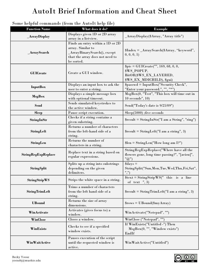 AutoIt for the rest of us handout