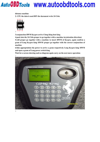 Key Pro Machine Auto key programmer ad 900 clone king user manual | PDF