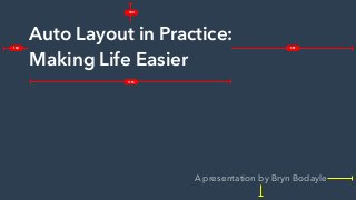 Auto Layout in Practice:
Making Life Easier
A presentation by Bryn Bodayle
651
100
134
1106
 