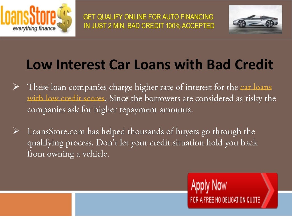 Auto Loans for Low Credit Scores