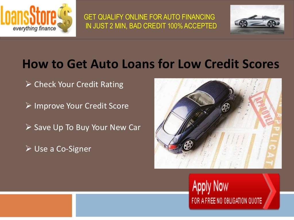 Auto Loans for Low Credit Scores