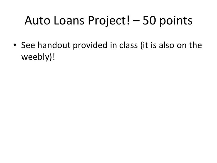 Auto loan terms