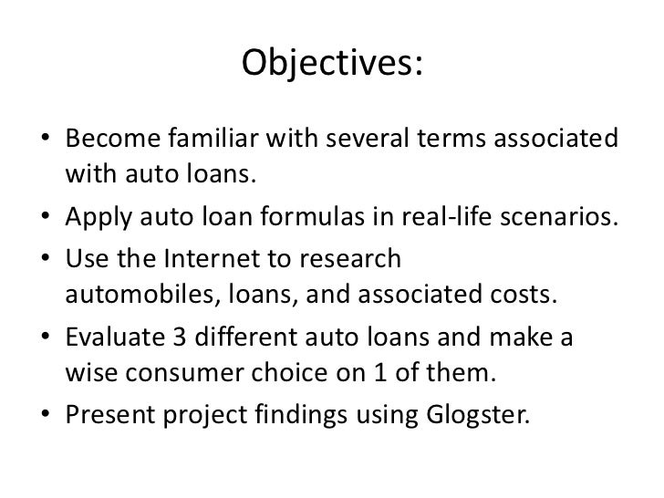 Auto loan terms