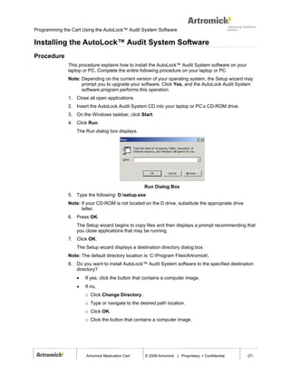 Artromick Auto Lock Manual for Hospital Computing Solutions | PDF