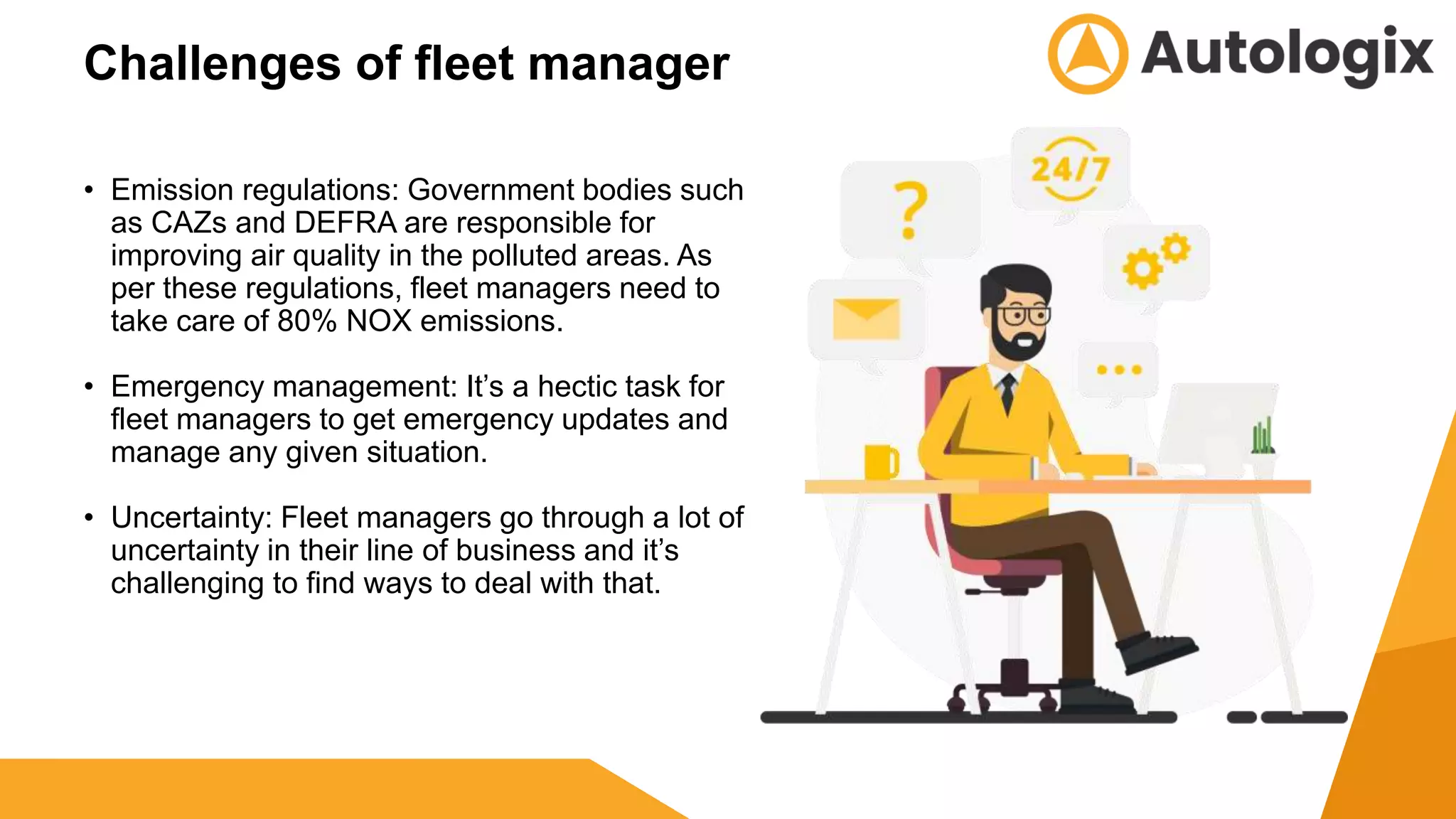 How Autologix fleet management system addresses the common problems of fleet managers