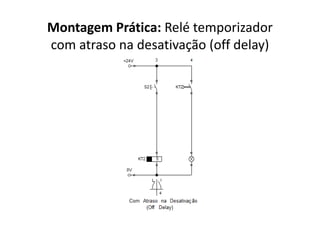 Montagem Prática: Relé temporizador
com atraso na desativação (off delay)
 