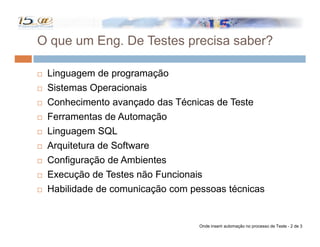 Automação no Processo de Teste