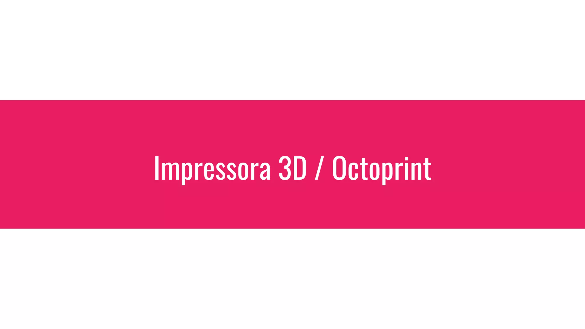 Impressora 3D / Octoprint
 