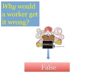 Why would
a worker get
it wrong?
False
 