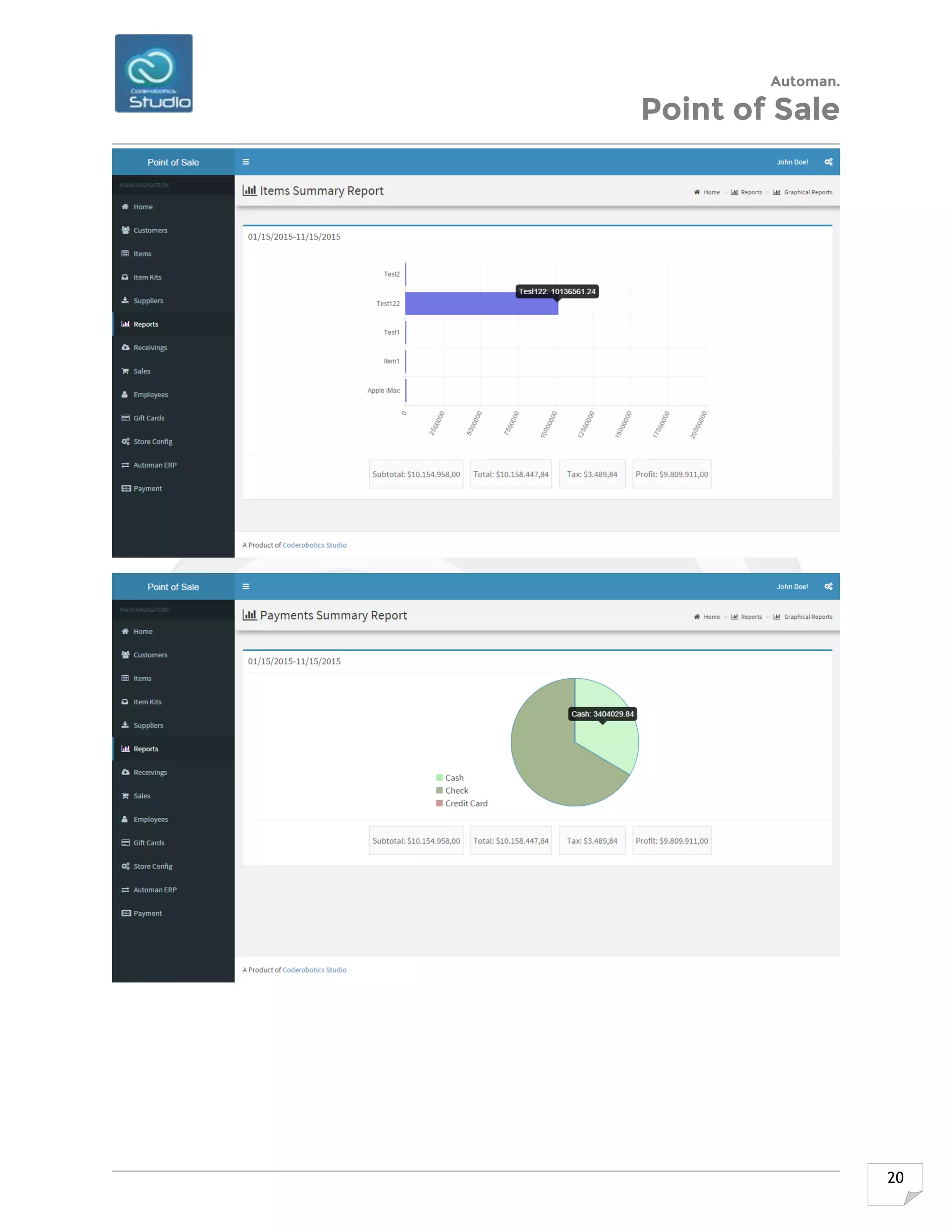 Automan.
Point of Sale
20
 