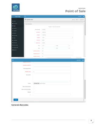 Automan.
Point of Sale
8
Generate Barcodes
 