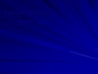 Função lógica c)
b) F = (x.y + z) . (x.y.z)
 