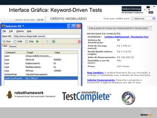 Globalcode – Open4education
Interface Gráfica: Keyword-Driven Tests
 