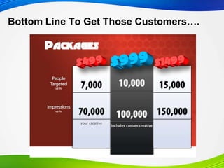 Bottom Line To Get Those Customers….
 