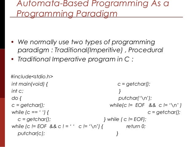 Automata based-programming