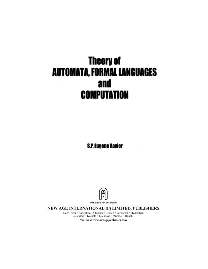 Automata languages and computation