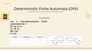 Deterministic Finite Automata and Non-Deterministic | PPTX