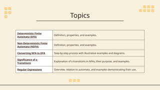 Deterministic Finite Automata and Non-Deterministic | PPTX