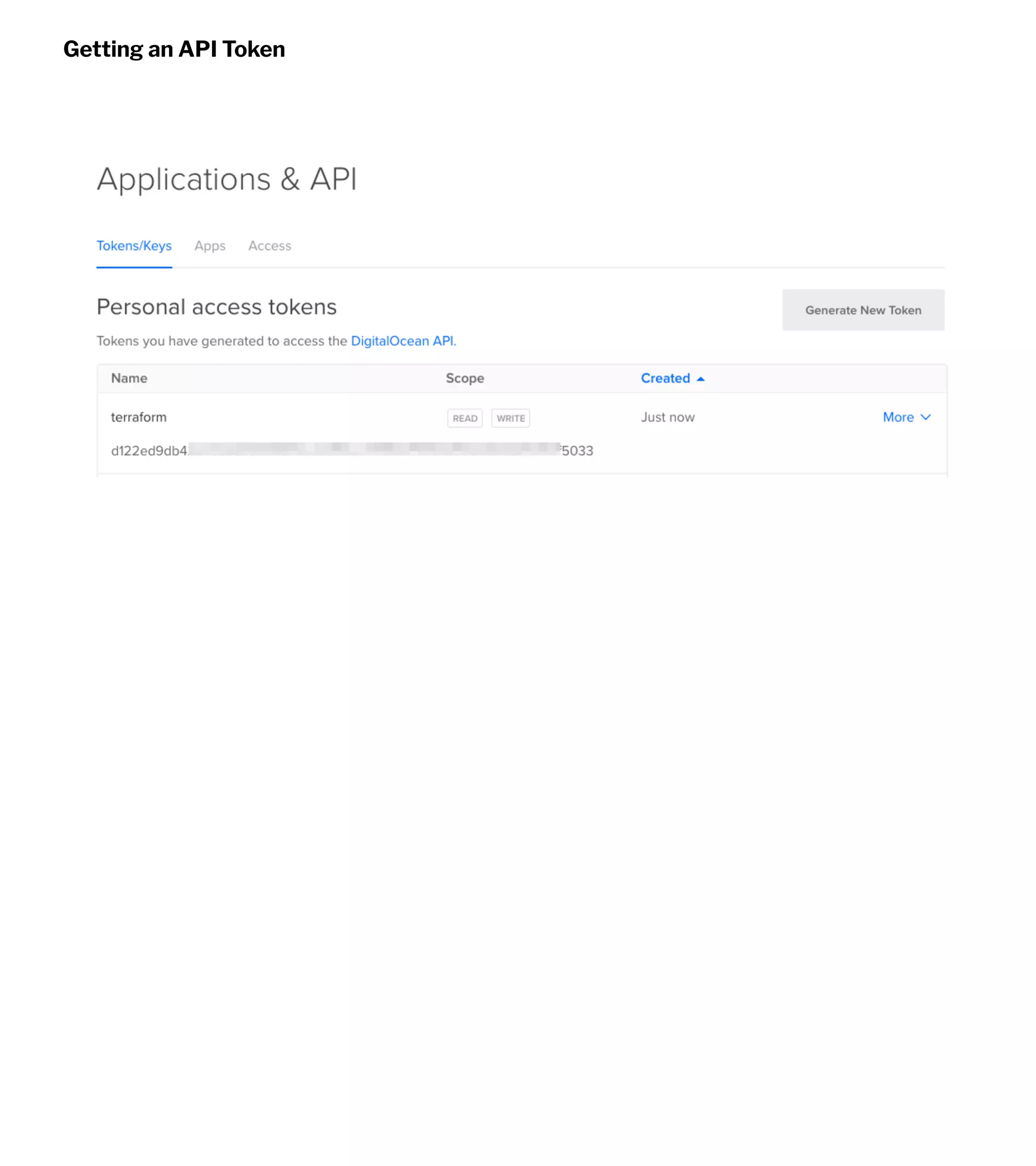 Getting an API Token
 
